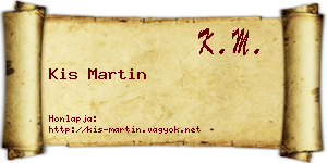 Kis Martin névjegykártya